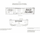 N Microscale 60-20 Rock Island Freight Cars Speed Lettering 1959-1969 Decal Set