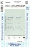 N Scale Microscale 60-4168 Commercial Vehicle License Plates 1970-95 Decal Set