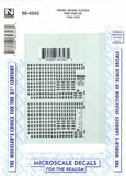 N Scale Microscale 60-4343  Diesel Model Plates for EMD and GE, 1939+ Decal Set
