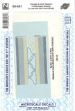 N Scale Microscale 60-561 C&NW Chicago & Northwestern F Unit Striping Decal Set