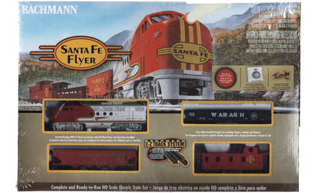 HO Scale Bachmann 647 Santa Fe Flyer Train Set with Steel E-Z Track