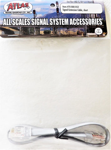Atlas 70000052 All Scale Signal System Short 12" Signal Extension Cable