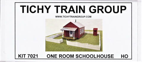HO Scale Tichy Train Group 7021 One-Room Schoolhouse Kit w/Fence & Outhouse