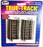 HO Scale Atlas 464 True-Track Code 83 22" Radius 1/3 Curve pkg (4)