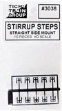 HO Scale Tichy Train Group 3038 Straight Side Mount Freight Car Stirrups pkg (10)