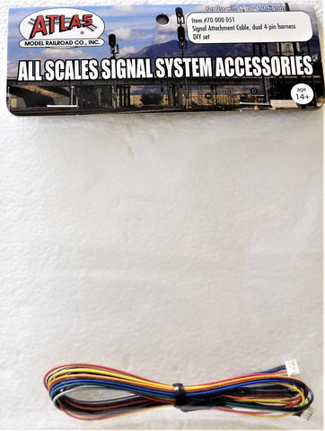 Atlas 70000051 All Scale Signal System Dual 4-pin Harness DIY Set Attachment Cable