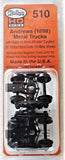 HO Scale Kadee #510 Andrews 1898 Trucks w/Ready-to-Mount Couplers (1) pr