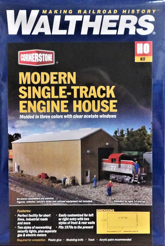HO Walthers Cornerstone 933-2985 Modern Single-Track Engine House Kit