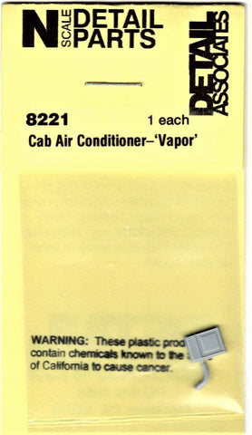 N Scale Detail Associates 8221 Air Conditioner Vapor Type (1) pc