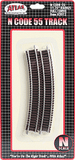 N Scale Atlas 2012 Code 55 11.25" Radius Full Curve (6) pcs