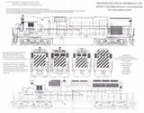 HO Scale Microscale 87-783 British Columbia Railway Diesels 1972-1984 Decal Set