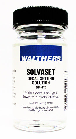 Walthers 904-470 Solvaset Decal Setting Solvent 2oz 59.1mL Bottle