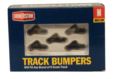 N Scale Walthers Cornerstone 933-2605 Dark Gray Track Bumpers Built Ups (5) pkg