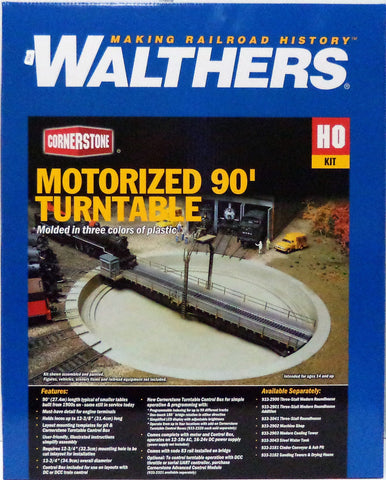 HO Scale Walthers Cornerstone 933-2860 Motorized 90' Turntable Kit –  Sidetrack Hobby
