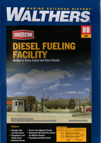 HO Scale Walthers Cornerstone 933-2908 Diesel Fueling Facility Building Kit
