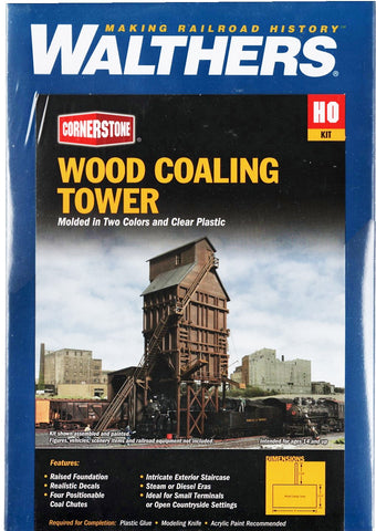 HO Scale Walthers Cornerstone 933-2922 Wood Coaling Tower Building Kit