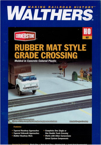 HO Scale Walthers Cornerstone 933-3137 Rubber Mat Style Grade Crossing Kit