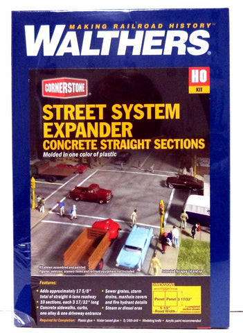 HO Scale Walthers Cornerstone 933-3155 Concrete Street System Expander Set
