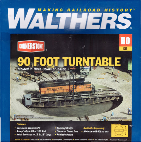 HO Scale Walthers Cornerstone 933-3171 90' Turntable Kit