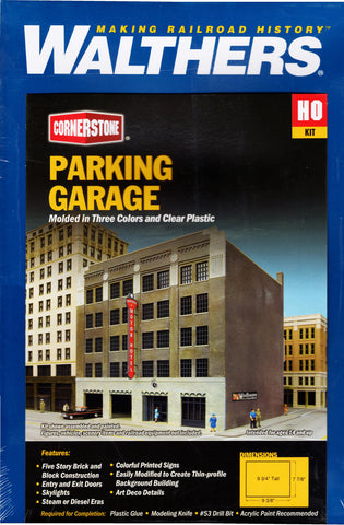 HO Scale Walthers Cornerstone 933-3769 Parking Garage Kit