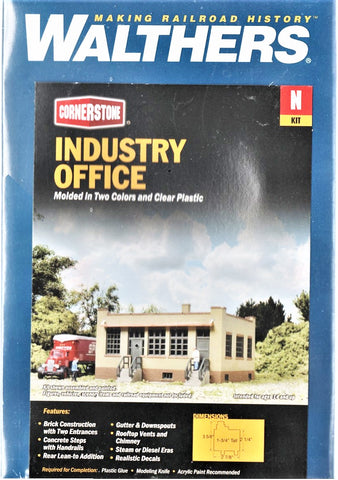 N Scale Walthers Cornerstone 933-3834 Industrial Office Building Kit