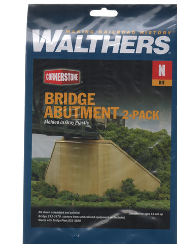 N Scale Walthers Cornerstone 933-3881 Bridge Abutment 2-Pack