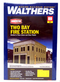 HO Scale Walthers Cornerstone 933-4022 Two-Bay Fire Station Building Kit