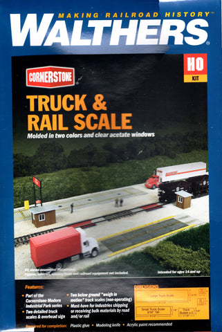 HO Scale Walthers Cornerstone 933-4068 Truck & Rail Scale Building Kit
