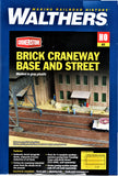 HO Scale Walthers Cornerstone 933-4097 Brick Craneway Base & Street 3-Pack Kit