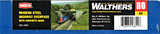 HO Walthers Cornerstone 933-4567 Modern Steel Highway Overpass w/Concrete Sides