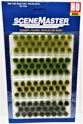 HO Scale Walthers SceneMaster 949-1134 Wild Mix Short Tufts pkg (104)