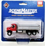 HO Scale Walthers SceneMaster 949-11662 Red International 7600 3 Axle Dump Truck