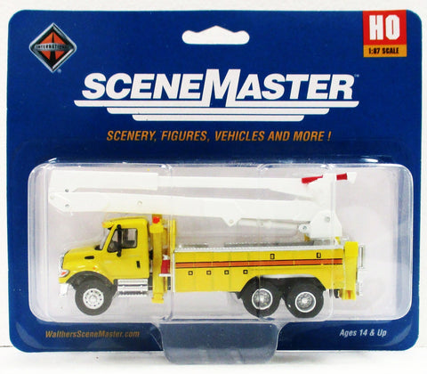 HO Scale Walthers SceneMaster 949-11752 International 7600 Utility Truck w/Bucket Lift