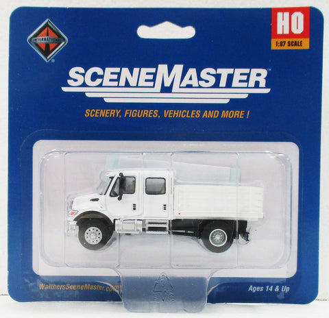 HO Scale Walthers SceneMaster 949-11880 International 7600 MOW Solid Stake Bed Truck