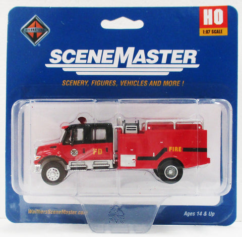 HO Scale Walthers SceneMaster 949-11920 International 7600 Crew-Cab Brush Fire Truck
