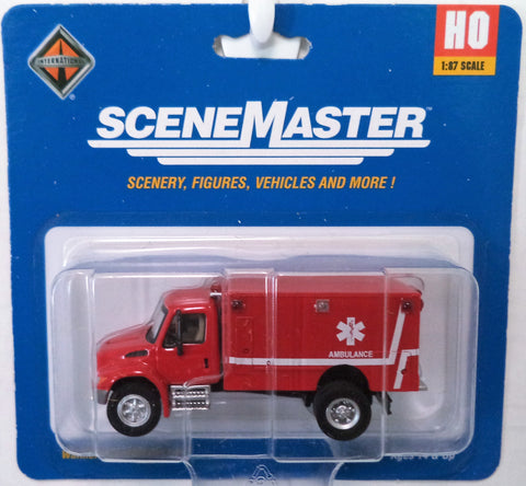 HO Scale Walthers SceneMaster 949-11931 International 4300 EMS Ambulance