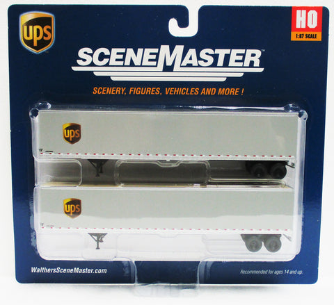 HO Scale Walthers SceneMaster 949-2459 UPS United Parcel Service w/Shield Logo 53' Stoughton Trailers
