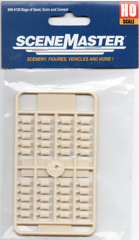 HO Scale Walthers SceneMaster 949-4130 Bags of Sand, Grain & Cement (40) pcs