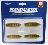 HO Scale Walthers Scene Master 949-4163 White Row Boat 4-Pack