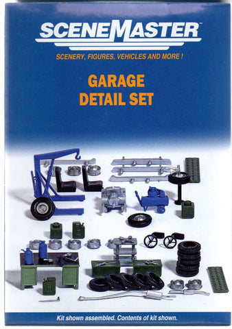 HO Scale Walthers SceneMaster 949-4167 Garage Detail 45 Piece Set