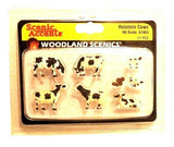 HO Scale Woodland Scenics A1863 Holstein Cows Figures (11) pcs