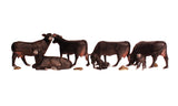 HO Scale Woodland Scenics A1955 Black Angus Cows (11) pcs