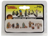 N Scale Woodland Scenics A2128 Roofers Figures (6) pcs