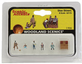 N Scale Woodland Scenics A2176 Shoe Shiners Figures (7) pcs
