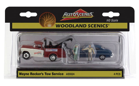 HO Scale Woodland Scenics AutoScenes AS5524 Wayne Recker's Tow Service