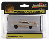 HO Scale Woodland Scenics AutoScenes AS5531 Rusty's Regret Tan Coupe