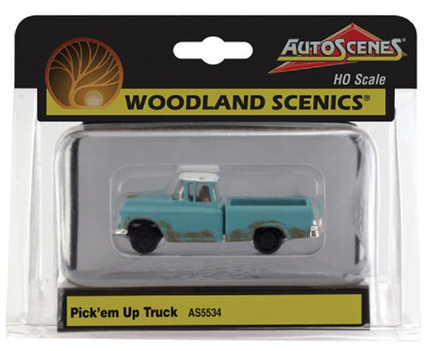 HO Scale Woodland Scenics AutoScenes AS5534 Rusty Pick'em Up Truck