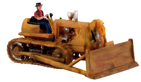 HO Scale Woodland Scenics AutoScenes AS5562 Dewie's Dozer Vintage Bulldozer