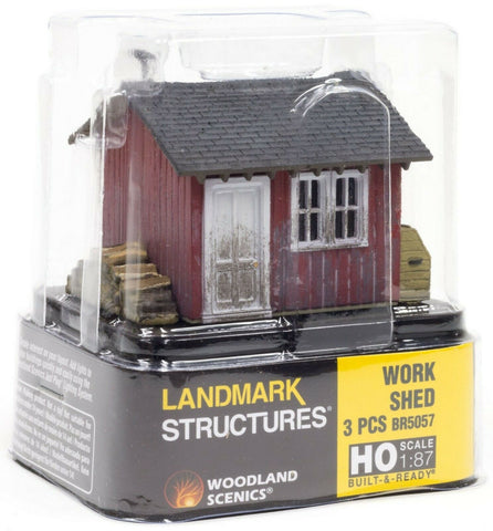 HO Scale Woodland Scenics BR5057 Work Shed Built & Ready Landmark Structure