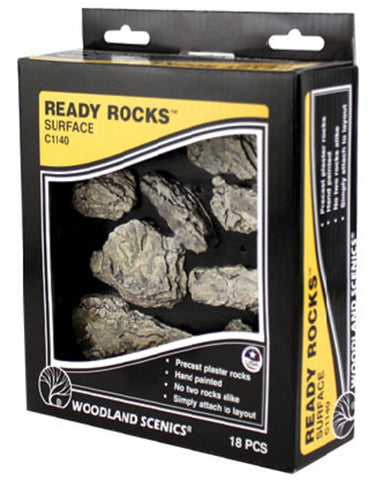 Woodland Scenics C1140 Terrain System Surface Ready Rocks (13) pcs